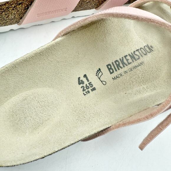 Birkenstock Womens Franca Birko Flor Sandals EU 41 US 10 Pink Leather NWOB - Picture 12 of 12